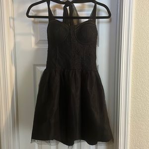 Semi formal / formal black lace shirt dress. Worn once